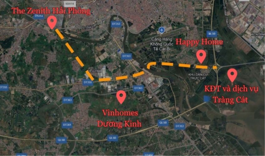Dự án bất động sản xung quanh tuyến đường vành đai 2